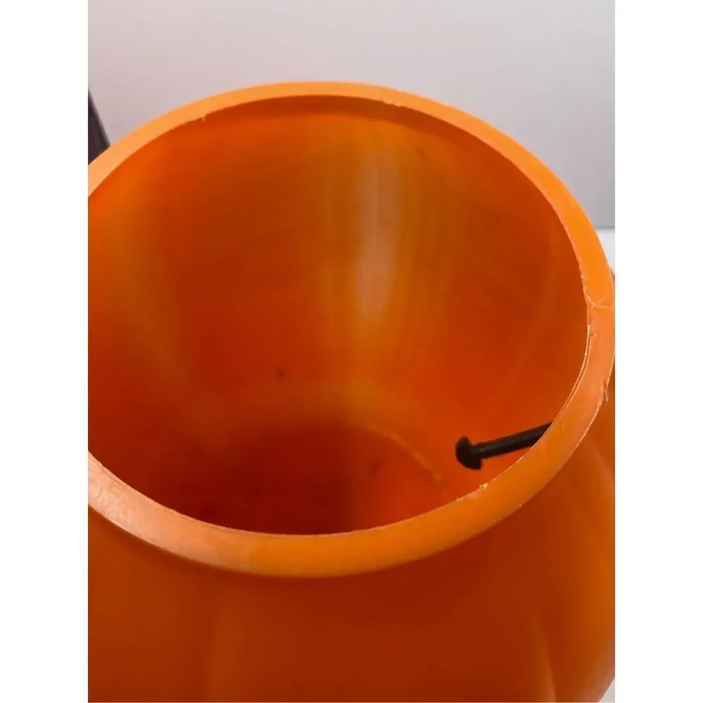 Vtg. TPI 1997 Blow Mold Pumpkin Halloween Trick or Treat Bucket Jack-O-Lantern